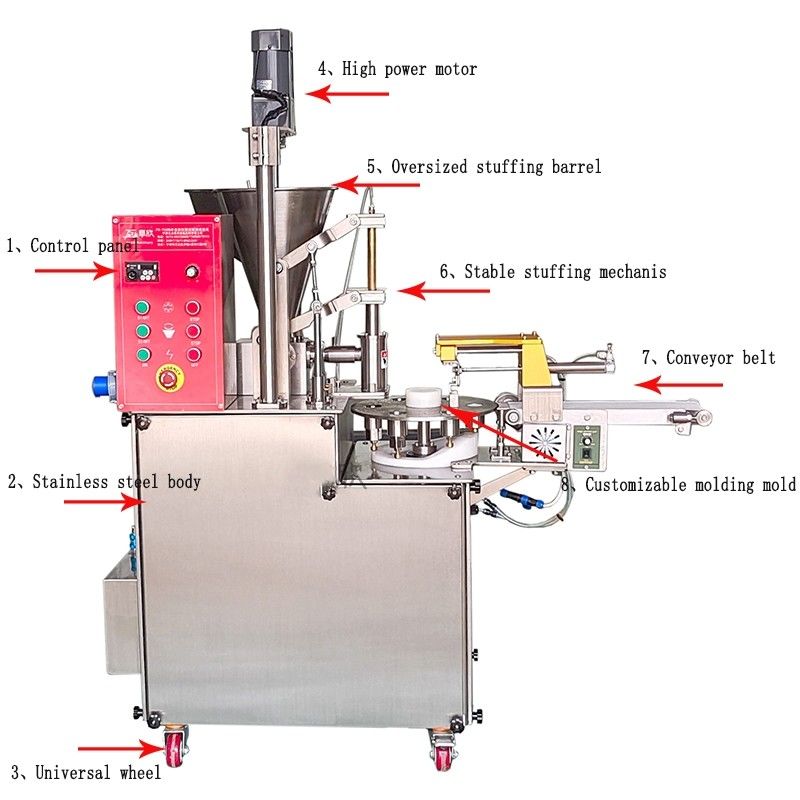 Machine à écrans tactiles commerciaux Samai machine semi-automatique de fabrication de sommes sombres machine à peau ronde shuimai machine