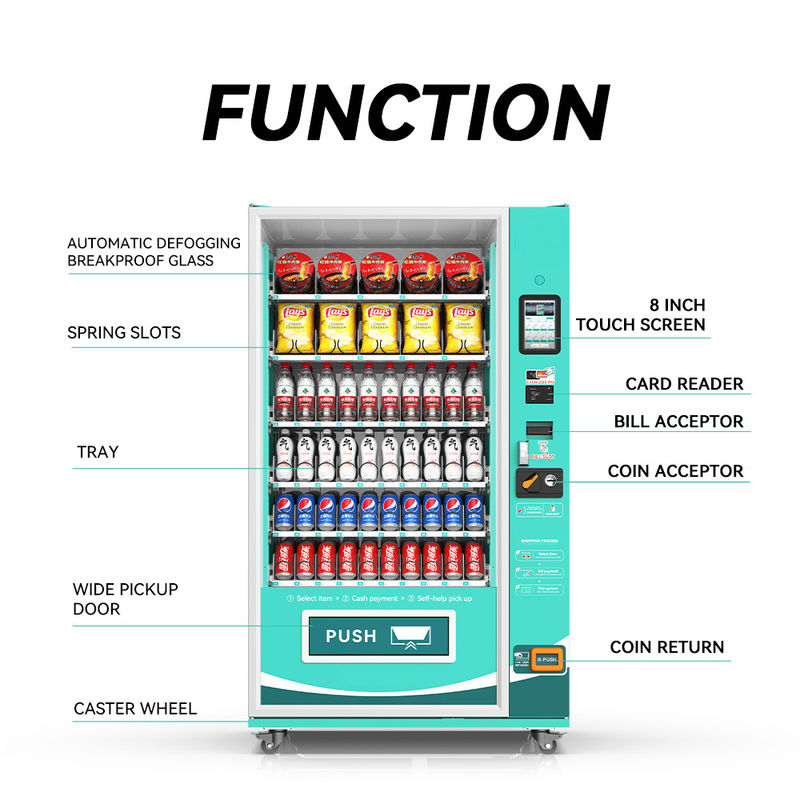 Conception personnalisée Machines à vendre en vrac en Chine Machines à vendre commerciales Touche pour les aliments et les boissons
