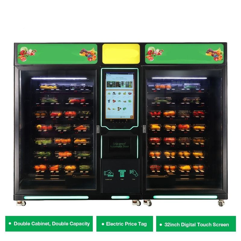 Automate de vente automatique de salade réfrigérée légumes fruits œufs pour les aliments