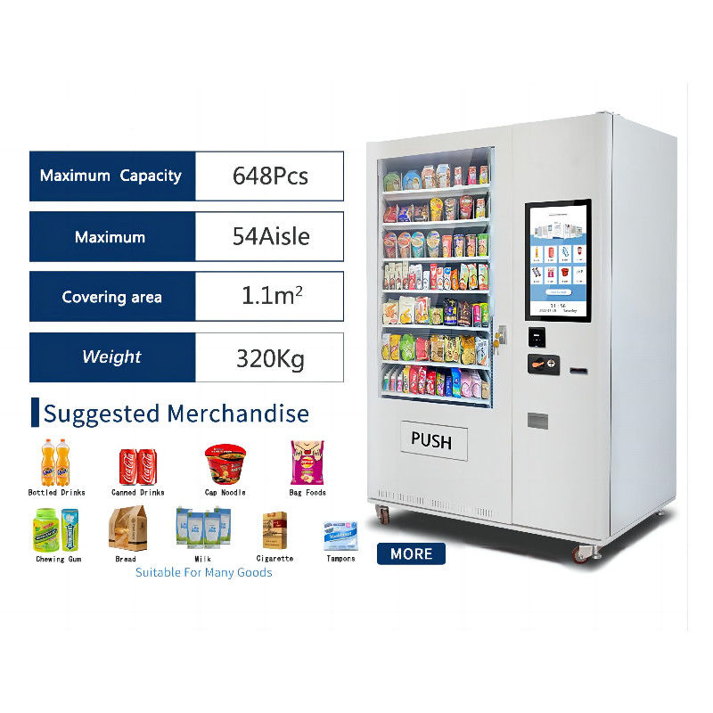 24 heures magasin de libre-service Combo distributeur automatique pour la vente de nourriture et de boissons collations
