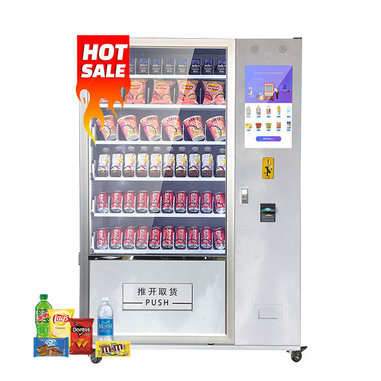 Centre commercial boisson froide peinture personnalisée couleur autocollant machine à vendre avec écran
